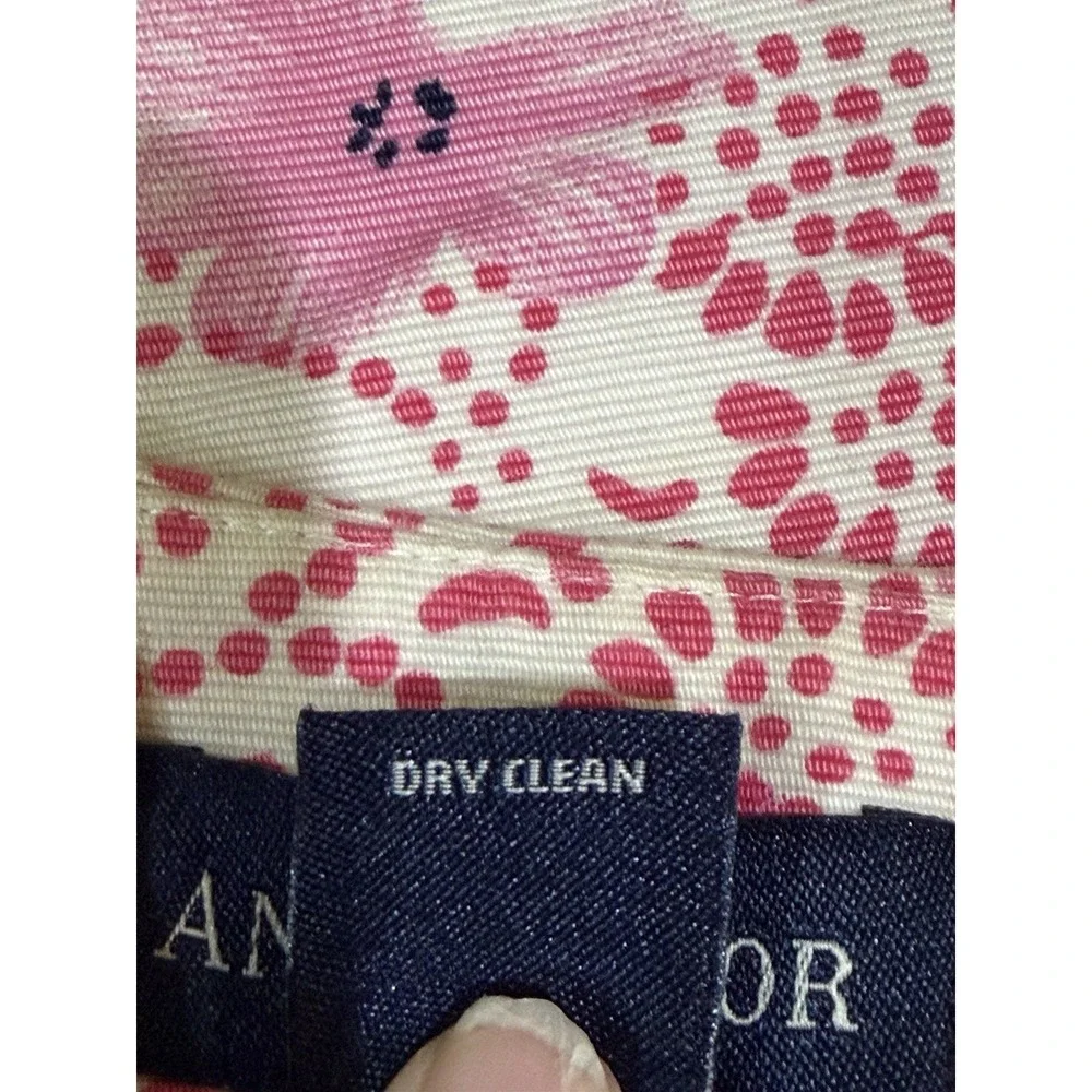 Ann‎ Taylor Skirt Size 6 Floral Print Straight Pencil Career Pink White